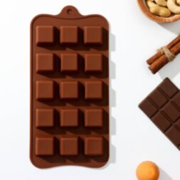 Форма силиконовая для льда и кондитерских украшений Доляна «Шоколадные конфеты», 21,5×10×1,5 см, 15
