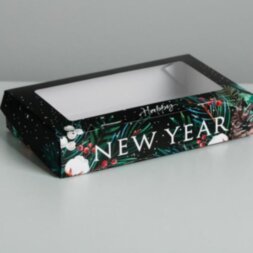 Коробка складная Happy Ney Year, 20 × 12 × 4 см