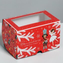 Коробка для капкейков «Щелкунчик» 10 х 16 х 10 см
