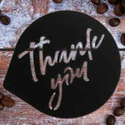 Трафарет для кофе «Спасибо», 9,5 х 8,5 см