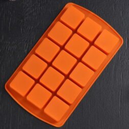 Форма для льда и шоколада Доляна «Кьюб», 20×11,5×1,5 см, 15 ячеек, цвет