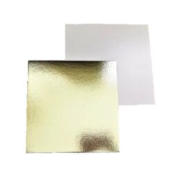 Подложка квадратная  золото/белая 220*3,2мм (50шт)