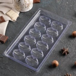 Форма для шоколада «Поцелуй», 12 ячеек, 22×11 см