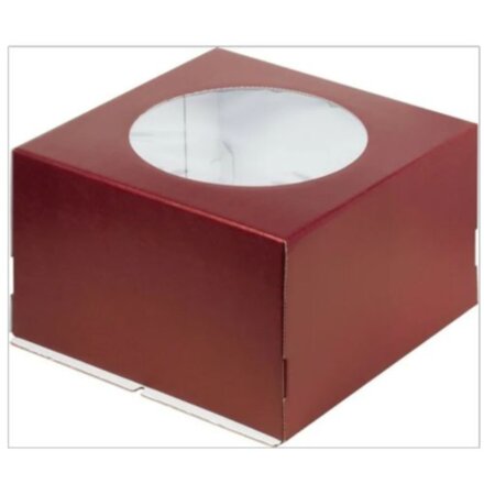 Коробка для тортов с увеличенным окном 260х260х210