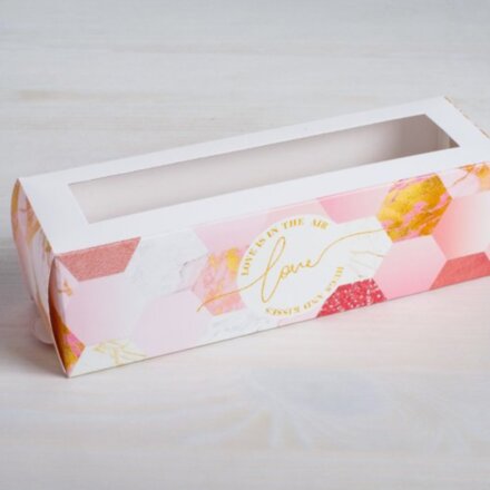 Коробка складная With love 18 х 5,5 х 5,5 см.