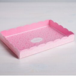 Коробка с PVC-крышкой «Сделано с любовью», 22 × 15 × 3 см