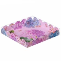 Коробка для кондитерских изделий с PVC-крышкой Good day, 18 × 18 × 3 см
