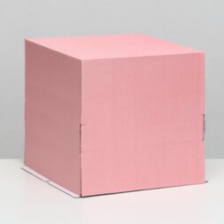 Кондитерская упаковка, без окна, розовая, 30 х 30 х 30 см