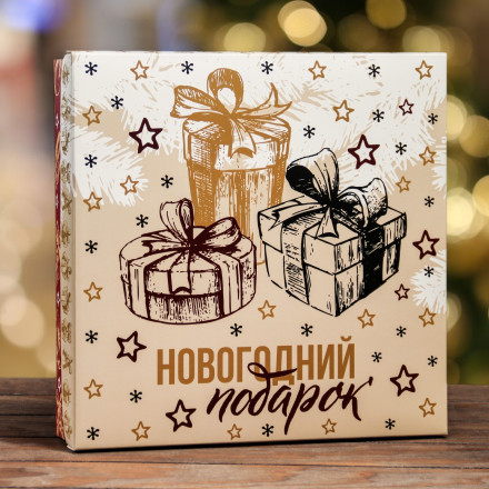 Коробка складная, крышка-дно &quot;Новогодний Подарок&quot; 30 х 30 х 8 см