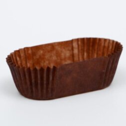 Форма для выпечки коричневая, форма овал, 2,5 х 5,5 х 2 см(1000шт)