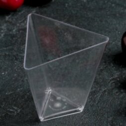 Чашка одноразовая «Треугольник», 70 мл, 6,7 см, цвет прозрачный