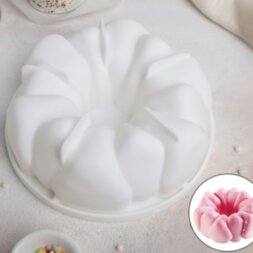 Форма для муссовых десертов и выпечки Доляна «Гранатовый браслет», 19,5×19,5×6,9 см, силикон, цвет б