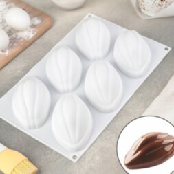 Форма для муссовых десертов и выпечки Доляна «Какао бобы», 29,5×19 см