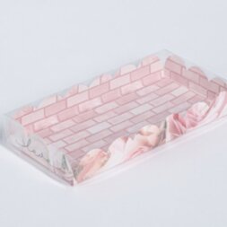 Коробка для кондитерских изделий с PVC-крышкой My best wishes, 21 × 10,5 × 3 см