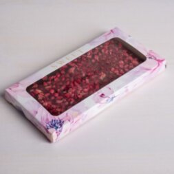 Коробка для шоколада Sweet, с окном, 17,3 × 8,8 × 1,5 см