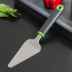 Лопатка кухонная Доляна Lime, 27×6 см, цвет чёрно-зелёный