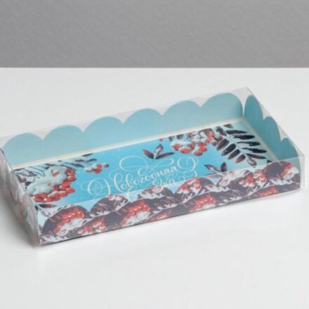 Коробка для кондитерских изделий с PVC крышкой «Смородина», 10.5 × 21 × 3 см