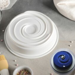 Форма для муссовых десертов и выпечки Доляна «Круговорот», 19,2×5 см, цвет белый