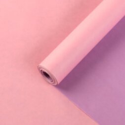 Бумага упаковочная крафт, двусторонняя, Розовый+Сиреневый, 0.72 х 10 м, 50 гр/м²