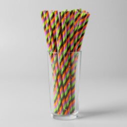 Трубочки для коктейля «Спираль цветная», набор 25 шт.