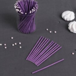 Палочки для кейкпопсов, 10×0,3 см, в наборе 100 шт, цвет фиолетовый