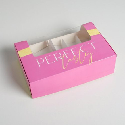 Коробка для эклеров с вкладышами - 5 шт &quot;Perfect tasty&quot;, 25,2 х 15 х 7 см