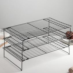 Решётка, 3 яруса, 40,5×25 см, цвет чёрный