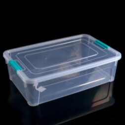 Контейнер для хранения с крышкой Smart Box, 14 л, 49×32×14 см, цвет прозрачно-бирюзовый