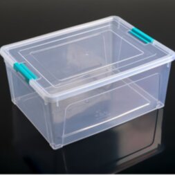 Контейнер для хранения с крышкой Алеана Smart Box, 7,9 л, 33×25×15 см, цвет прозрачно-бирюзовый