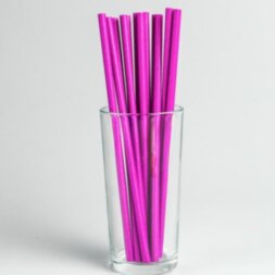 Трубочки для коктейля, набор 12 шт., цвет фиолетовый