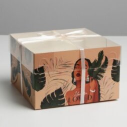 Коробка для капкейка «Дикая», 16 × 16 × 10 см