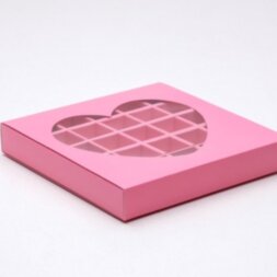Коробка для конфет 25 шт &quot;Сердце&quot; 22 х 22 х 3,5 см