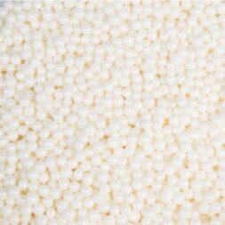 Драже рисовое в глазури Белый жемчуг 3мм
