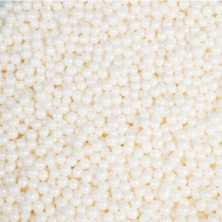 Драже рисовое в глазури Белый жемчуг 3мм