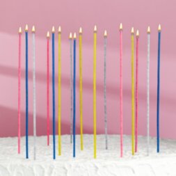 Свечи для торта с искрами 16 шт