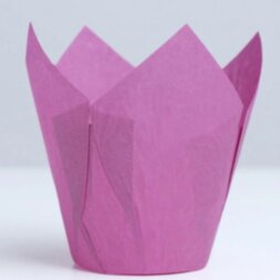 Форма бумажная «Тюльпан», бордовый, 5 х 8 см
