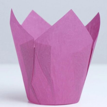 Форма бумажная «Тюльпан», бордовый, 5 х 8 см