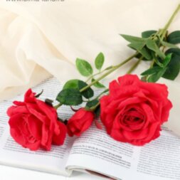 Цветы искусственные &quot;Арабская роза&quot; 10*60 см, красная