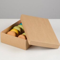 Коробка картонная без окна, крафт, 21 х 15 х 5 см