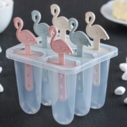 Форма для мороженого «Фламинго», 14,5×12×5,5 см, 4 ячейки, цвет МИКС