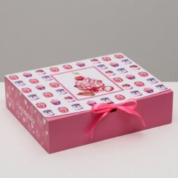 Коробка подарочная «Наслаждайся», 31 х 24,5 х 9 см