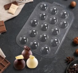 Форма для шоколада и конфет «Конфеты сферы», 30 мм, цвет прозрачный