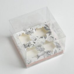 Коробка для капкейка «С любовью», 16 × 16 × 11.5 см