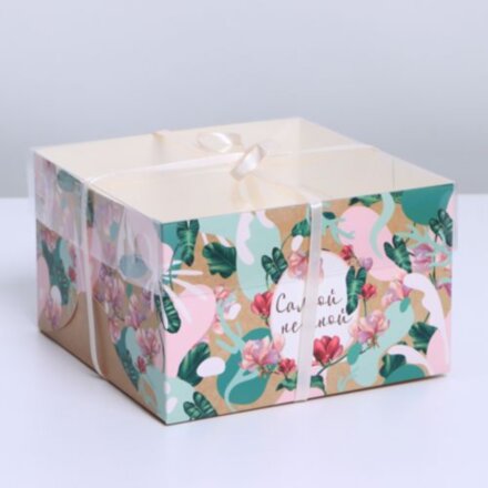 Коробка для капкейка «Самой нежной», 16 × 16 × 10 см