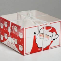 Коробка для капкейка «Счастливого Нового года!», 16 × 16 × 10 см
