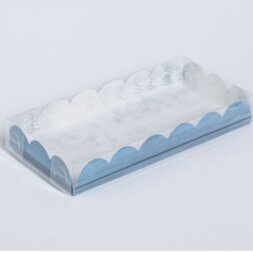 Коробка для кондитерских изделий с PVC-крышкой «Вкусно», 21 × 10,5 × 3 см