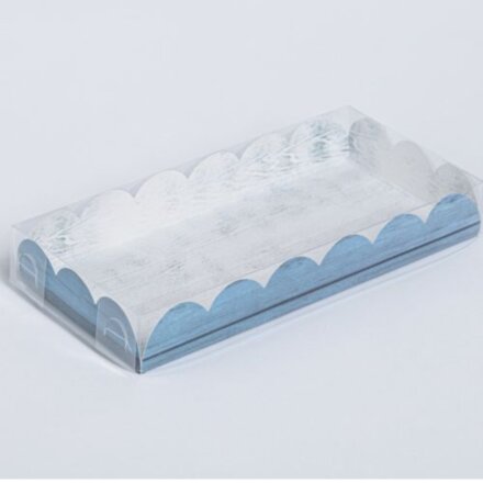 Коробка для кондитерских изделий с PVC-крышкой «Вкусно», 21 × 10,5 × 3 см