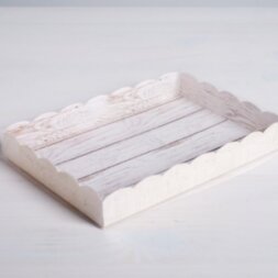 Коробка для кондитерских изделий с PVC-крышкой «Вкусно», 22 × 15 × 3 см