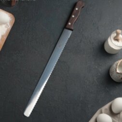 Нож для бисквита крупные зубцы, рабочая поверхность 35 см