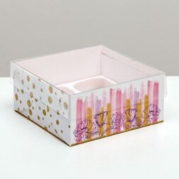 Коробка для капкейка Flower patterns, 16 × 16 × 7.5 см